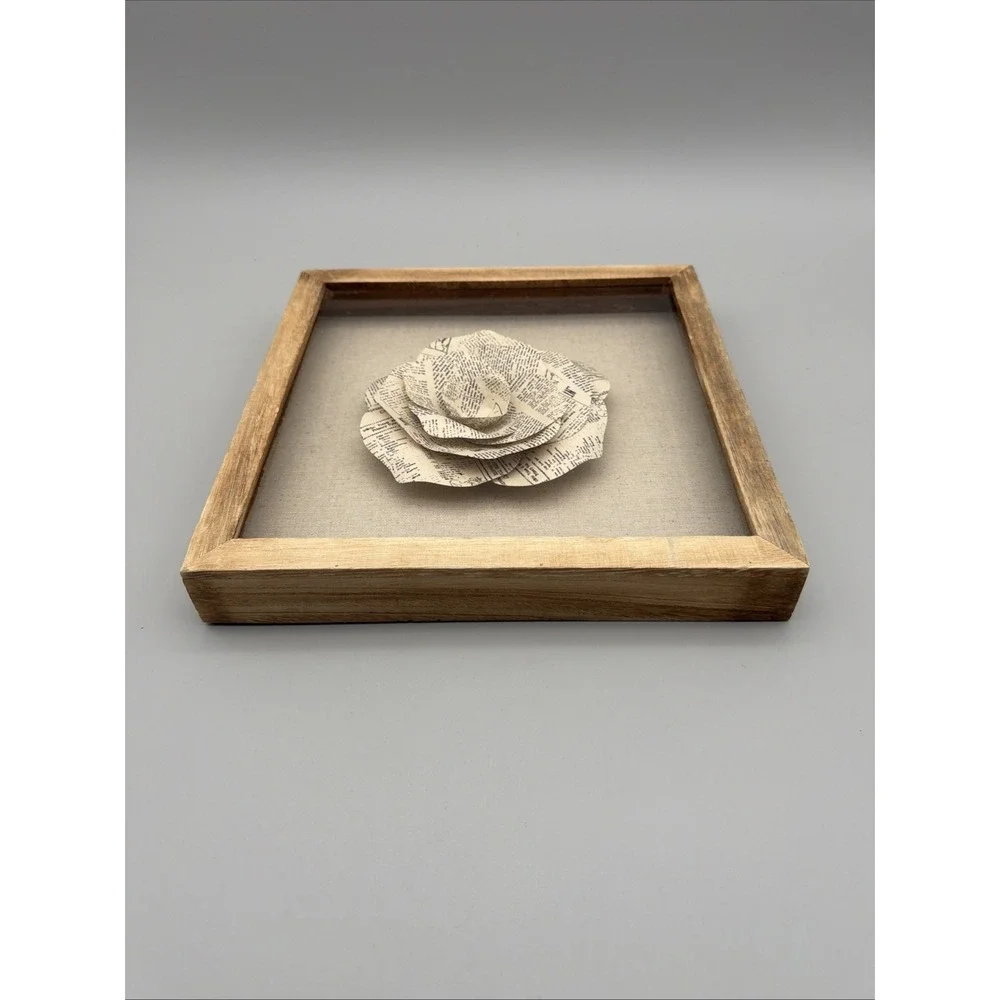 3D Art Framed Newspaper Origami Wooden Finished Frame 11